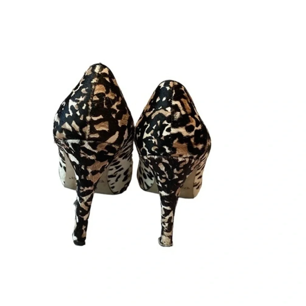 White House black market leopard print heels calf hair. Size 7.5